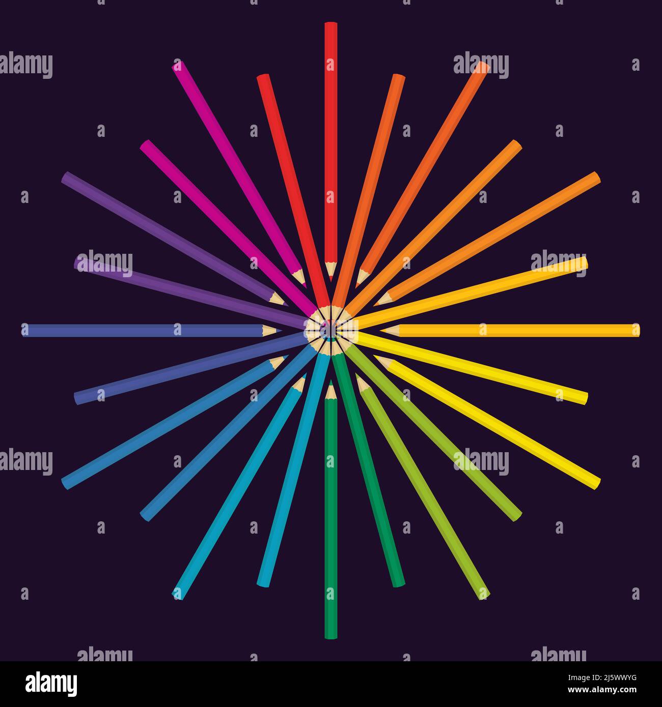 Abstract color circle. Creative palette in flat style Stock Vector