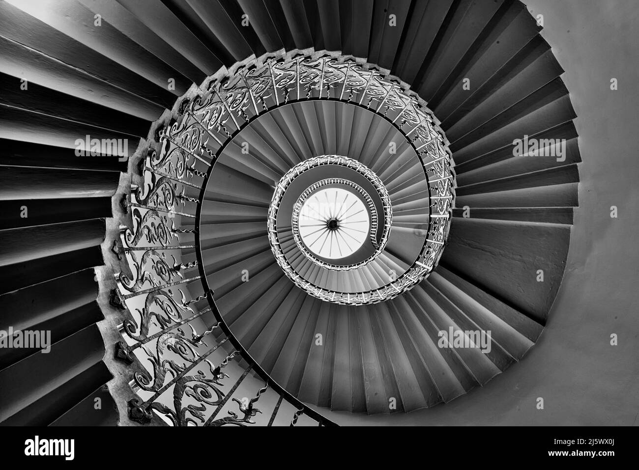 The Tulip Staircase at the Royal Naval College, Greenwich, London Stock Photo