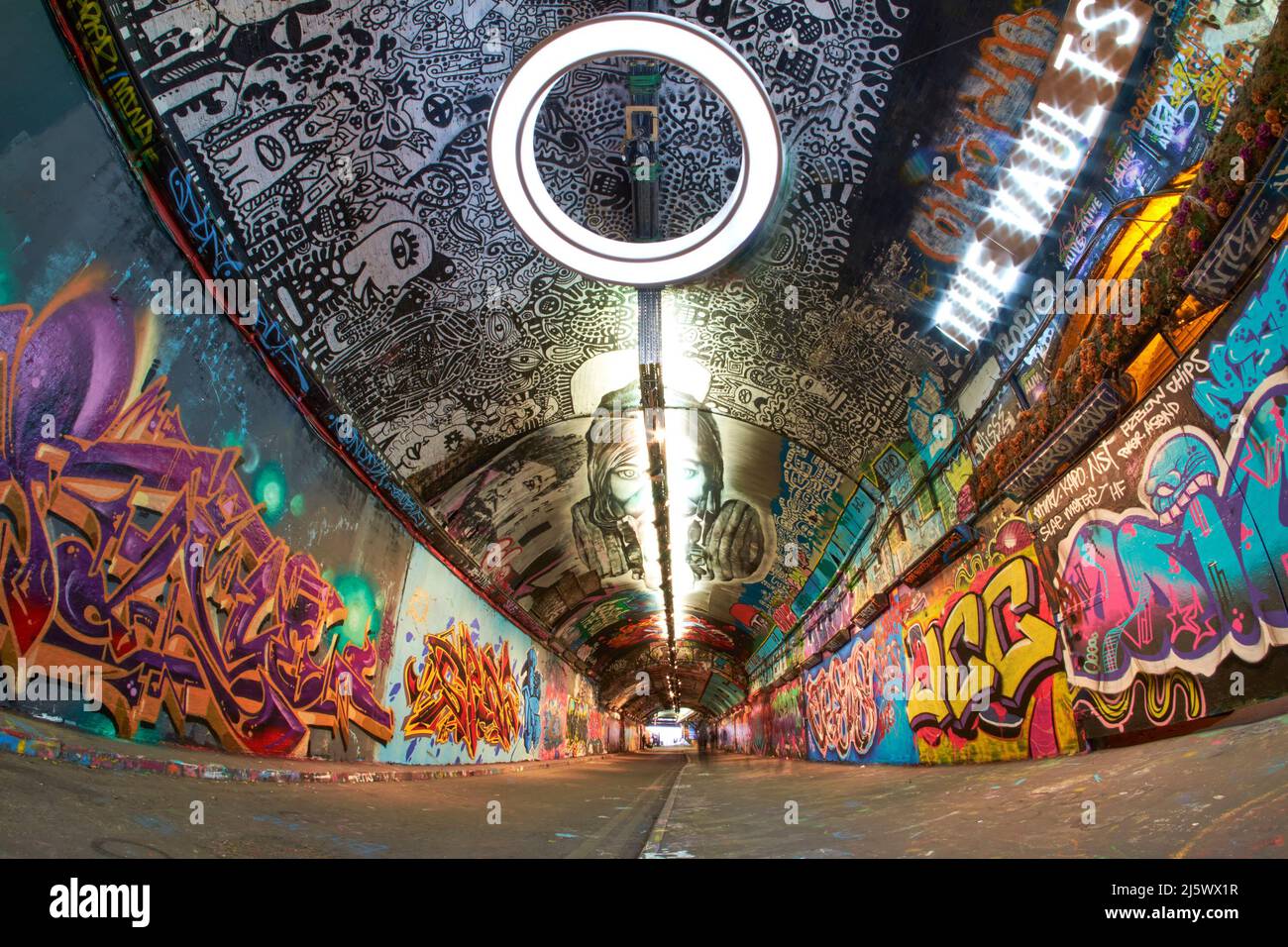 Leake Street Graffiti Tunnel, London Stock Photo