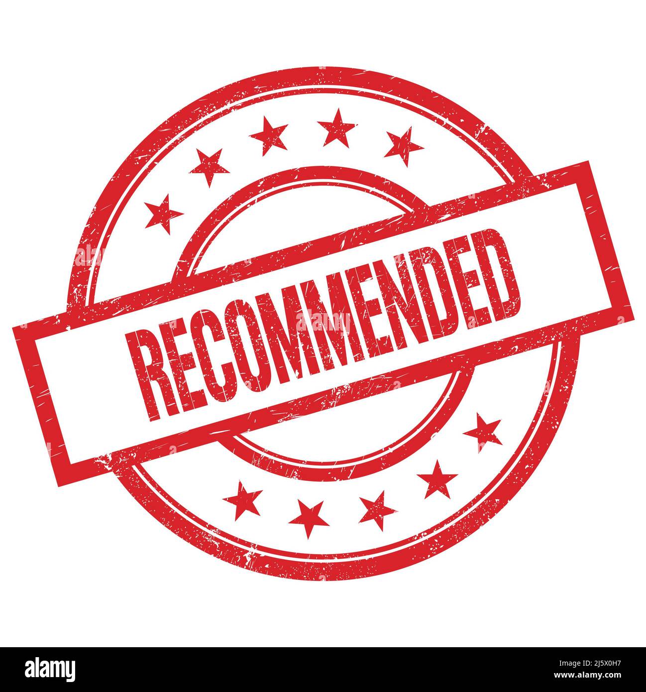 Recommendedd RECOMMENDED text written on red round vintage rubber stamp Stock Photo ...