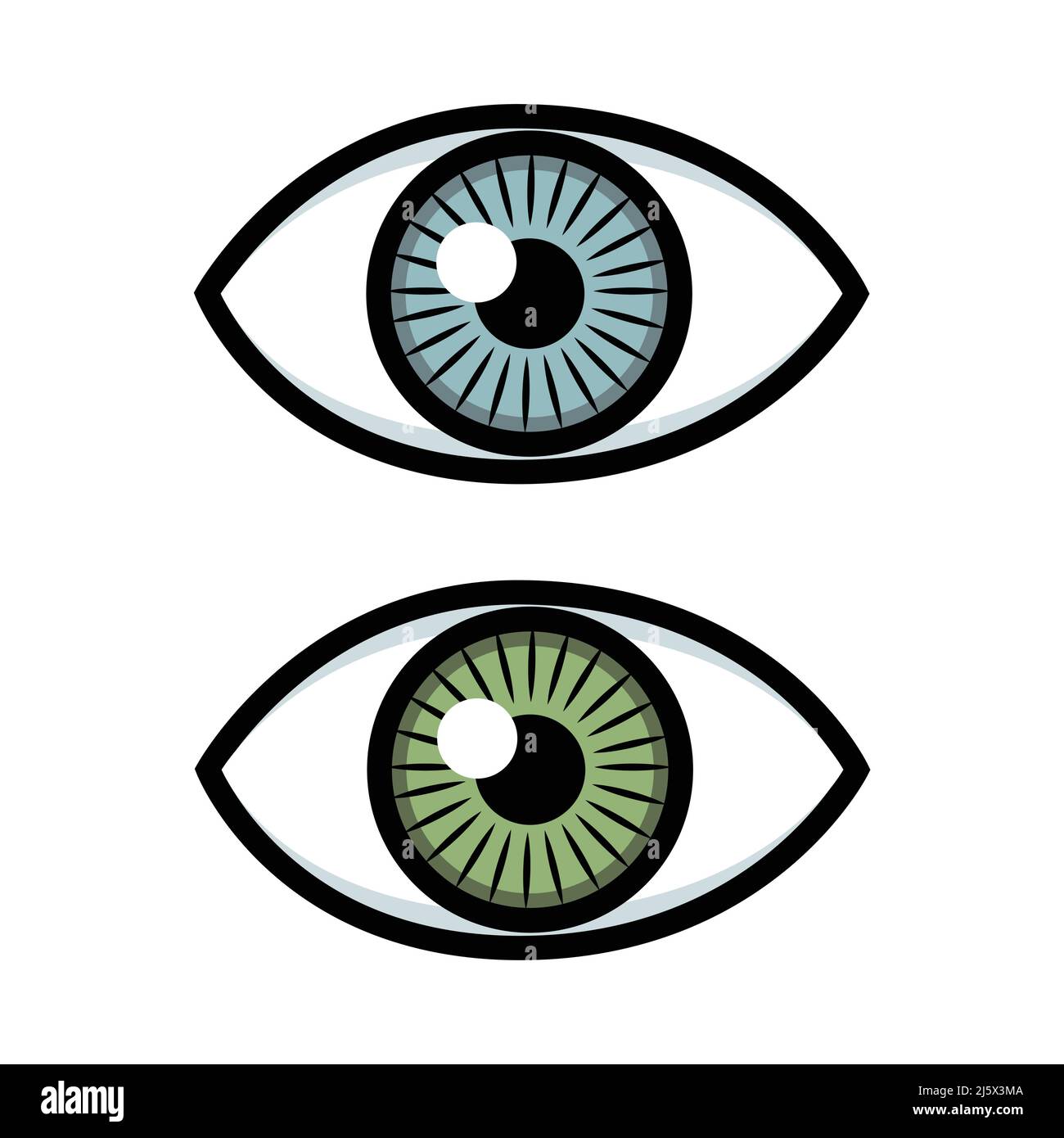 Eye Icons Vector art isolated in white background Stock Vector Image ...