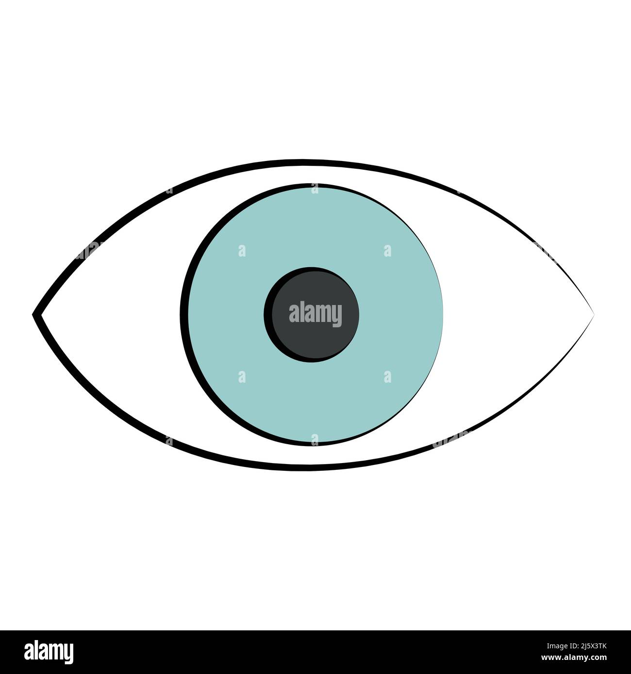 Blue Eye icon logo vector illustration Stock Vector