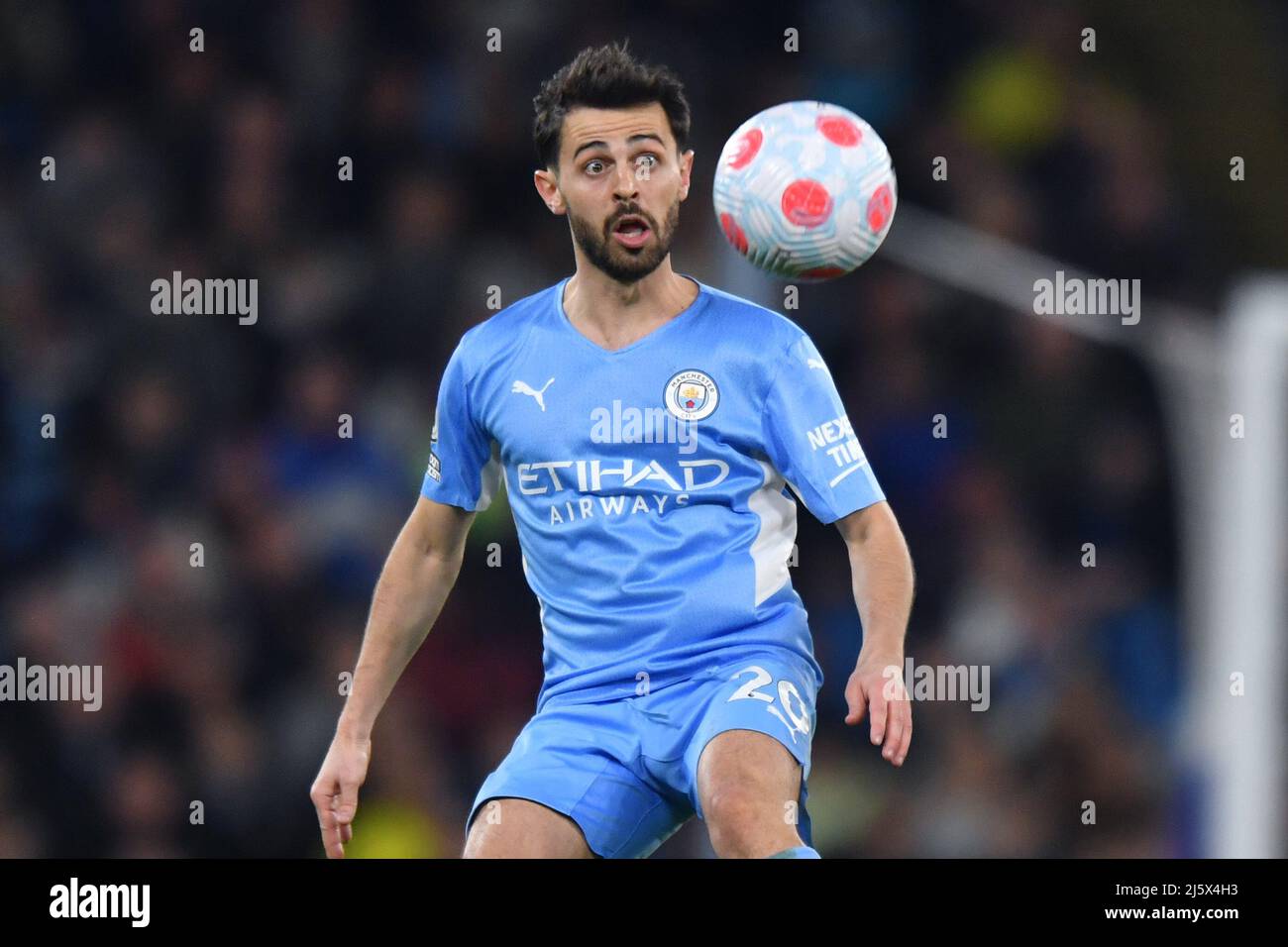 Manchester City's Bernardo Silva. Picture date: Thursday April 21, 2022. Photo credit should read:   Anthony Devlin/Alamy Live News/Alamy Live News Stock Photo