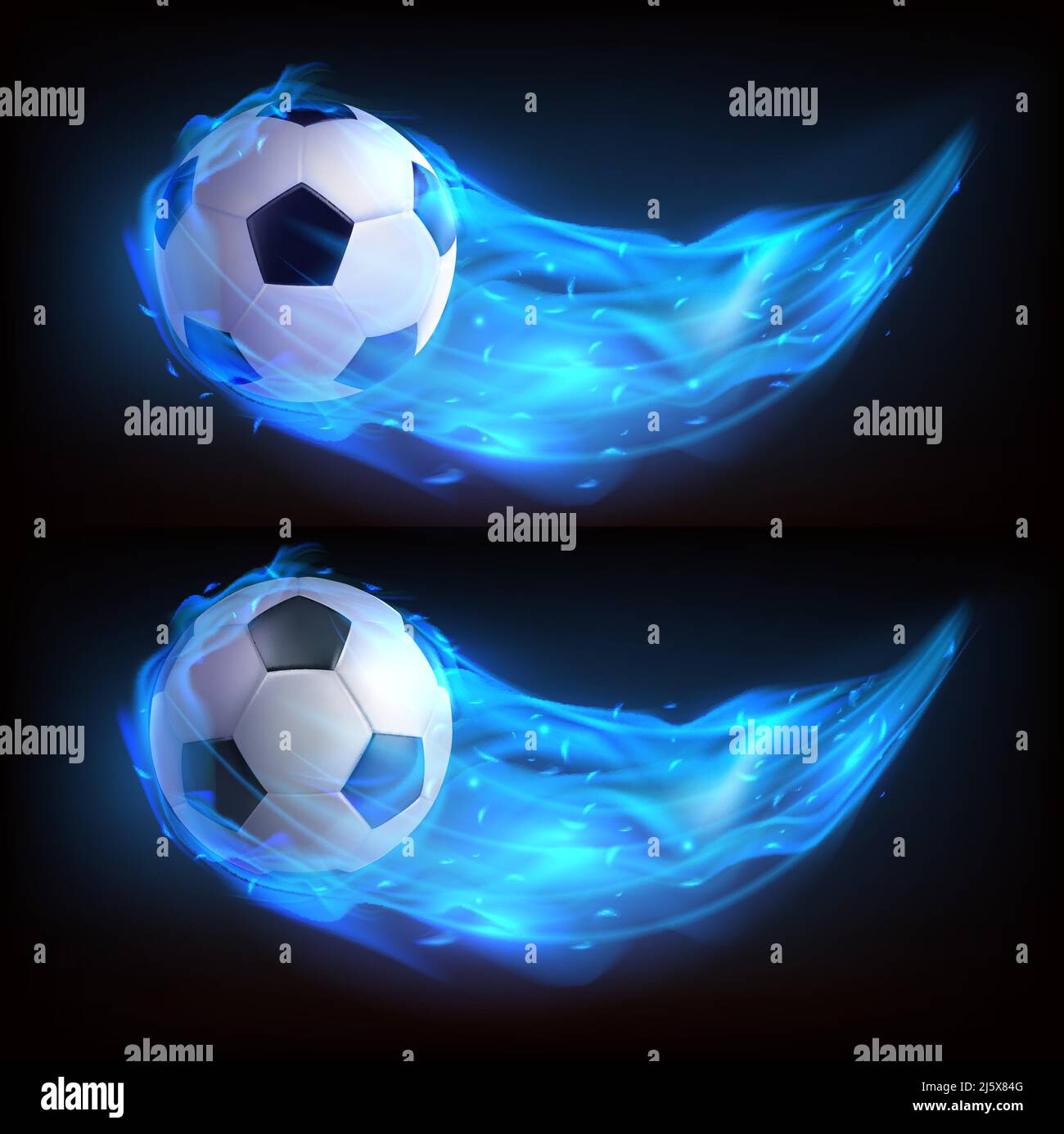 Fiery Soccer Ball Bet Concept Analysis Foto stock 2293061155