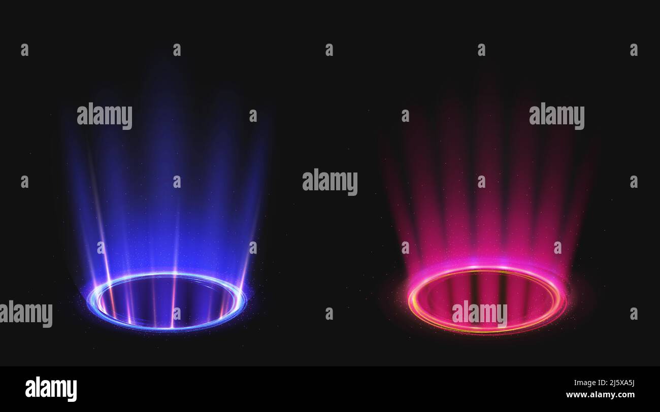 Versus glowing teleport effect on floor vs battle Vector Image