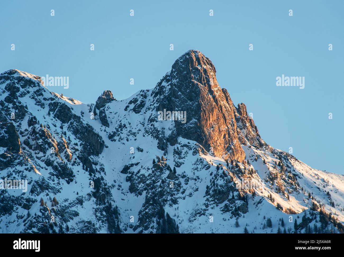 North face of Pierre Avoi, Pennine Alps, Valais, Switzerland Stock Photo
