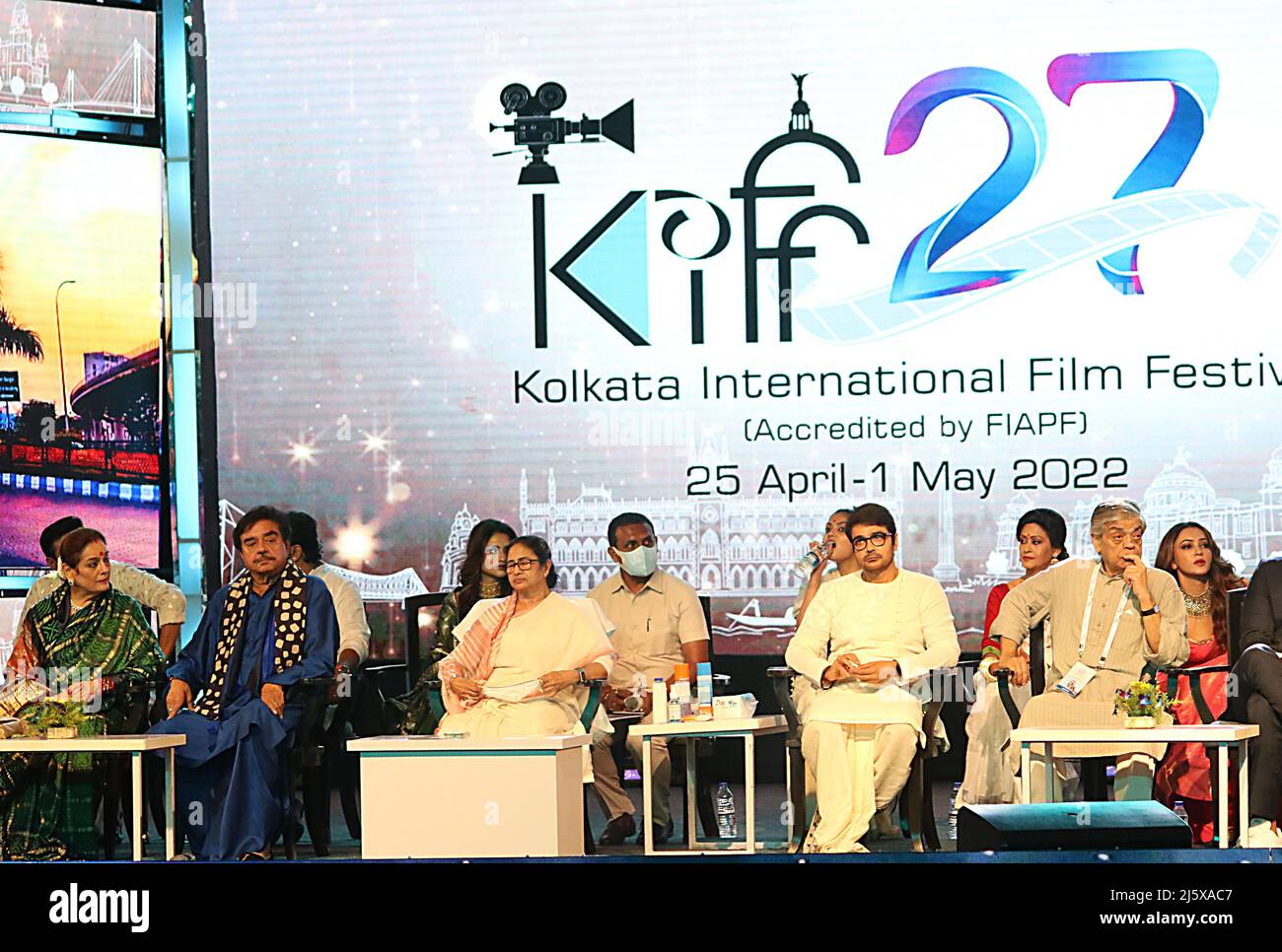 in Kolkata, India. , . The festival will also offer a centenary tribute to Hungarian filmmaker Miklos Jancso and filmmaker and critic Chidananda Dasgupta. Finland is the focus country this year and about half-a-dozen films including Tove by Zaida Bergroth and The Other Side Of Hope by Aki Kaurismak will be screened. Actor-turned-politician Shatrughan Sinha, who was the chief guest at the inauguration, said he would remain a fan of Satyajit Ray and Raj Kapoor all his life. Mr. Sinha recounted his association with legends lik Credit: Pacific Press Media Production Corp./Alamy Live News Stock Photo