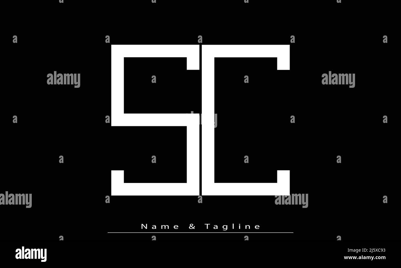 Alphabet letters Initials Monogram logo SC , CS Stock Vector Image ...