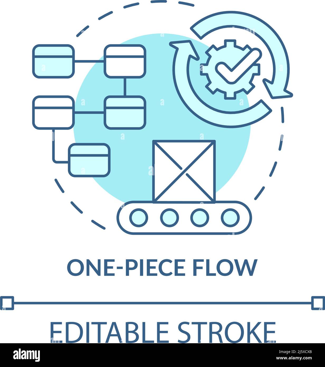 One piece flow turquoise concept icon Stock Vector Image & Art - Alamy