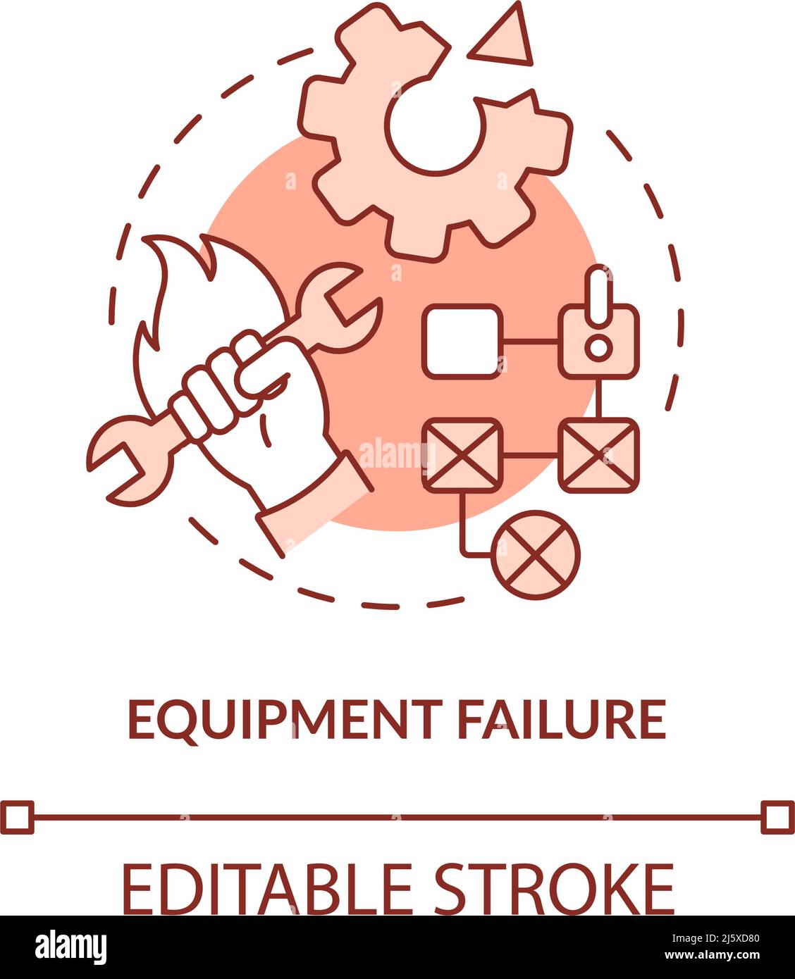 Equipment failure red concept icon Stock Vector Image & Art Alamy
