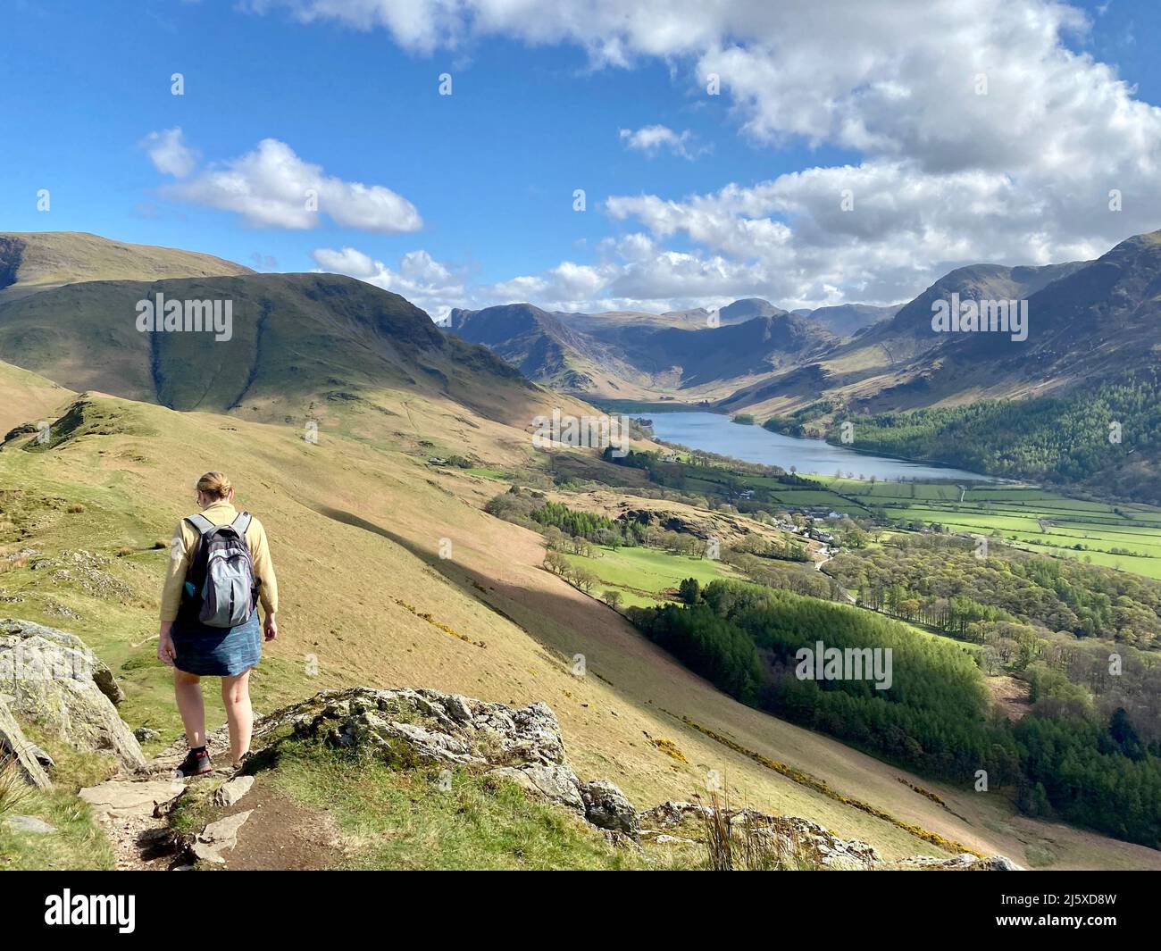 Looking over Loweswater in the Lake District UK Stock Photo