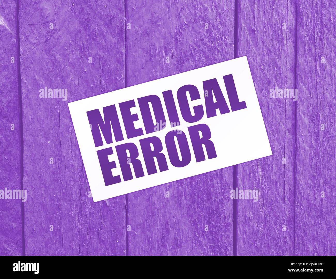 Blank Card With Text Medical Error On Wooden Background. Healthcare 