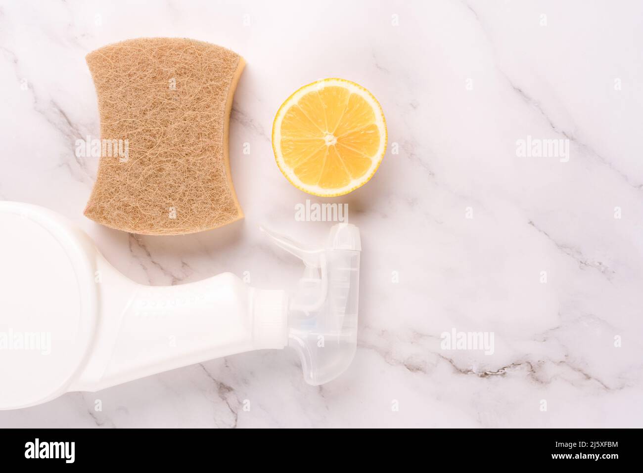 Set of natural household cleaners made of simple ingredients organic