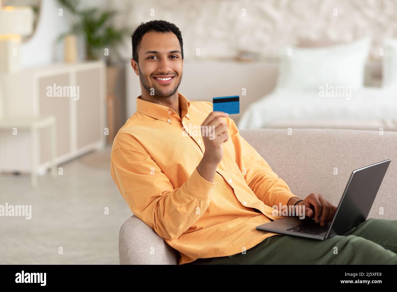 Cheerful arab man hi-res stock photography and images - Alamy