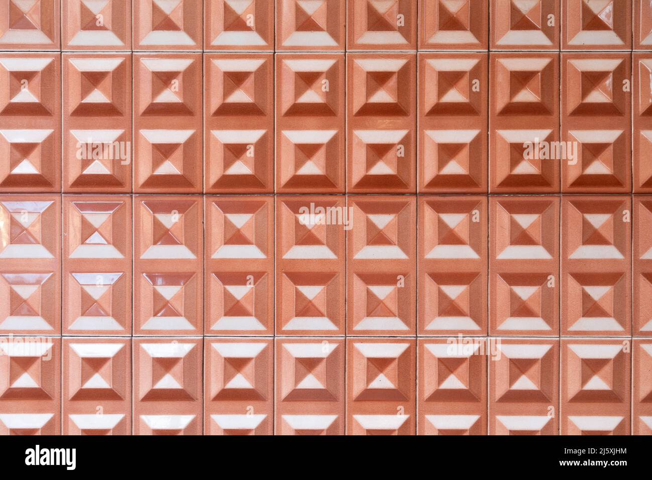 Strange Tile Patterns A mosaic of tiles in a building in Barcelona, forming a strange ...