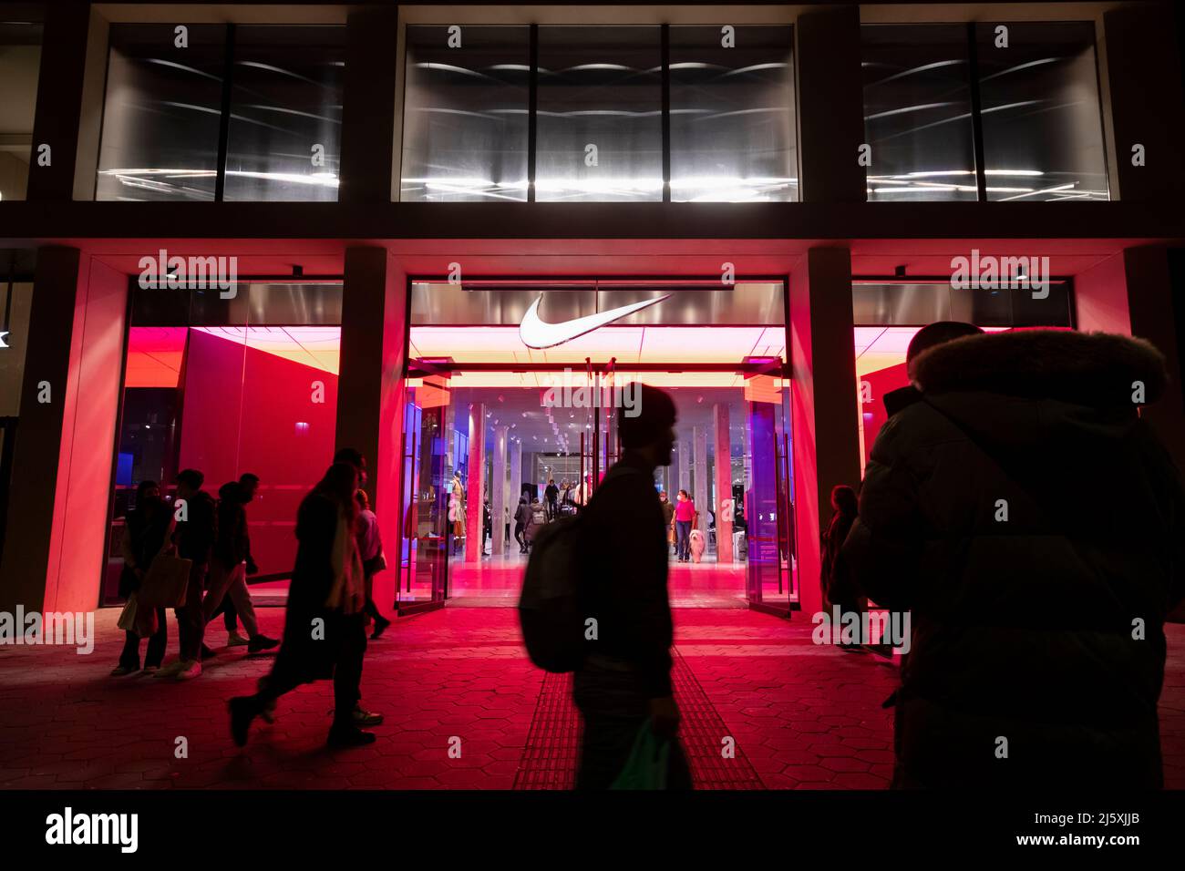 Barcelona, Spain - Jan 07, 2022: Nike sportswear and fashion store on Paseo  de Gracia, one of the city's main avenues Stock Photo - Alamy