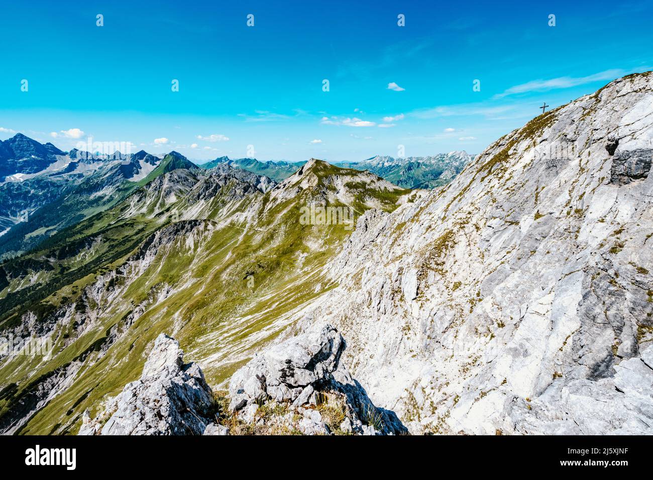 View over the bavarian alps Stock Photo