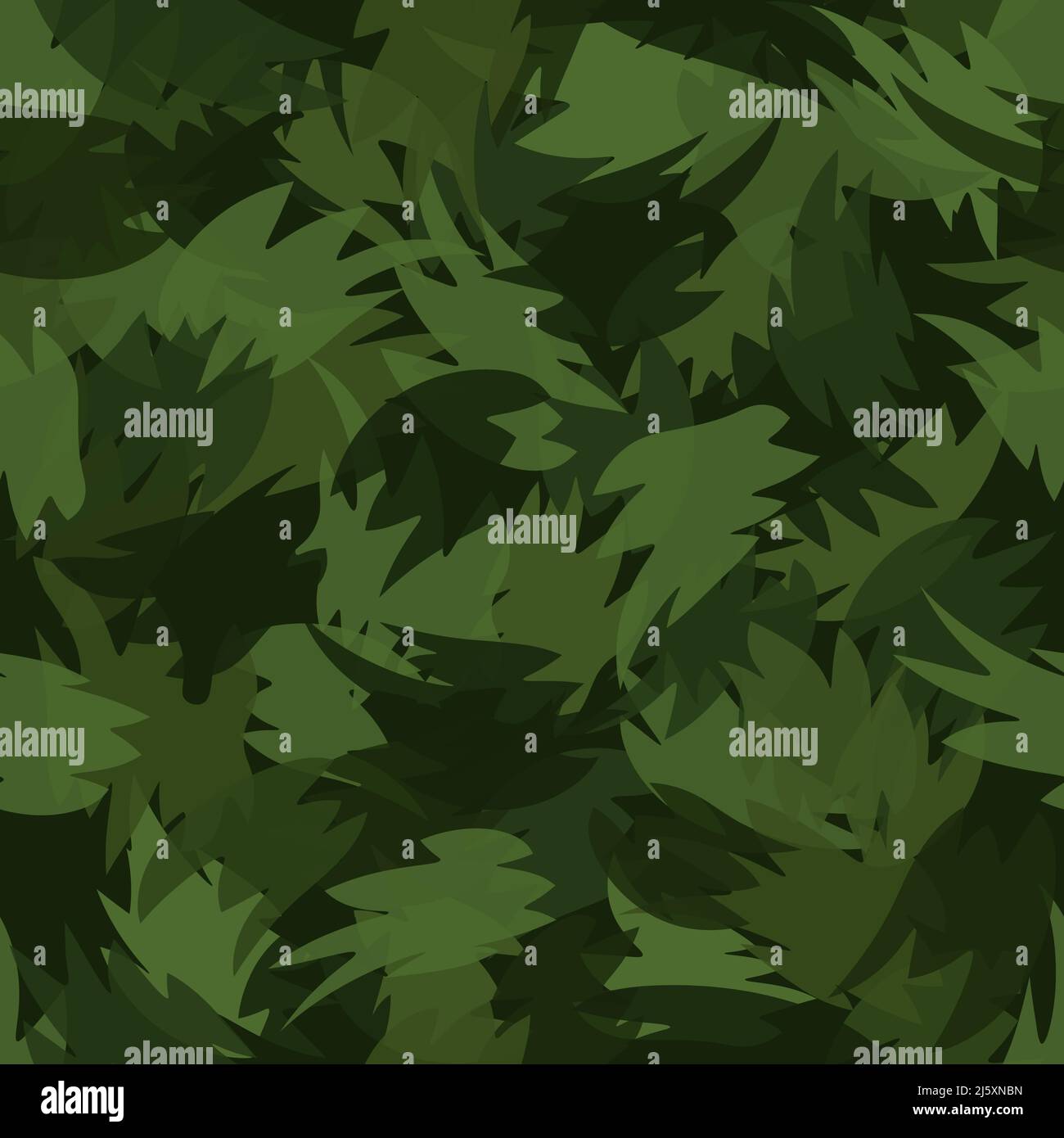 Forest style camouflage seamless pattern print. Shapes of foliage and ...