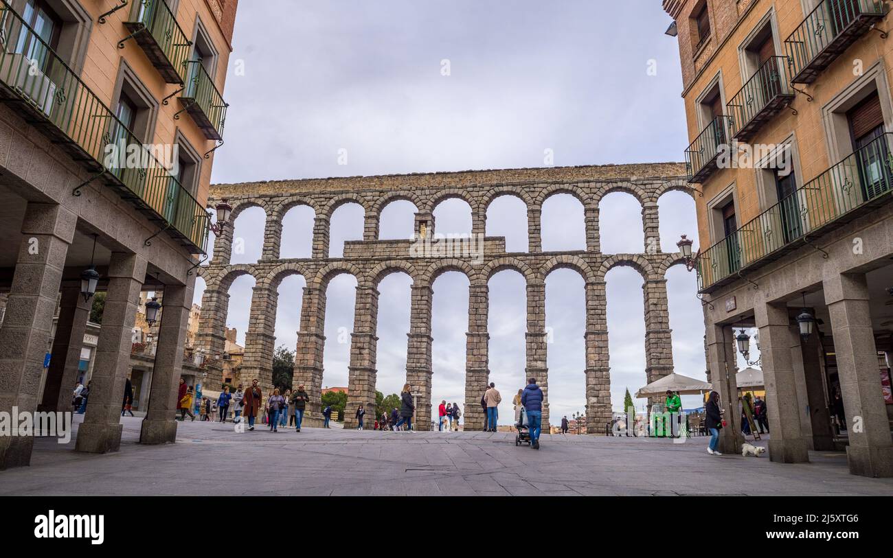 Aqueduct of Segovia Segovia, Spain Stock Photo - Alamy