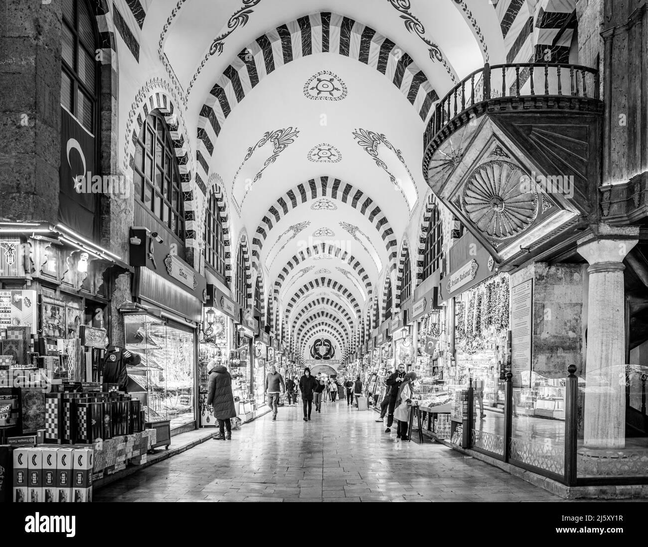 Egyptian Spice Bazaar Istanbul, Turkey Stock Photo