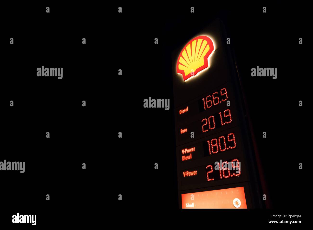 Schiedam, The Netherlands NOV 24, 2021 sign indicating the current