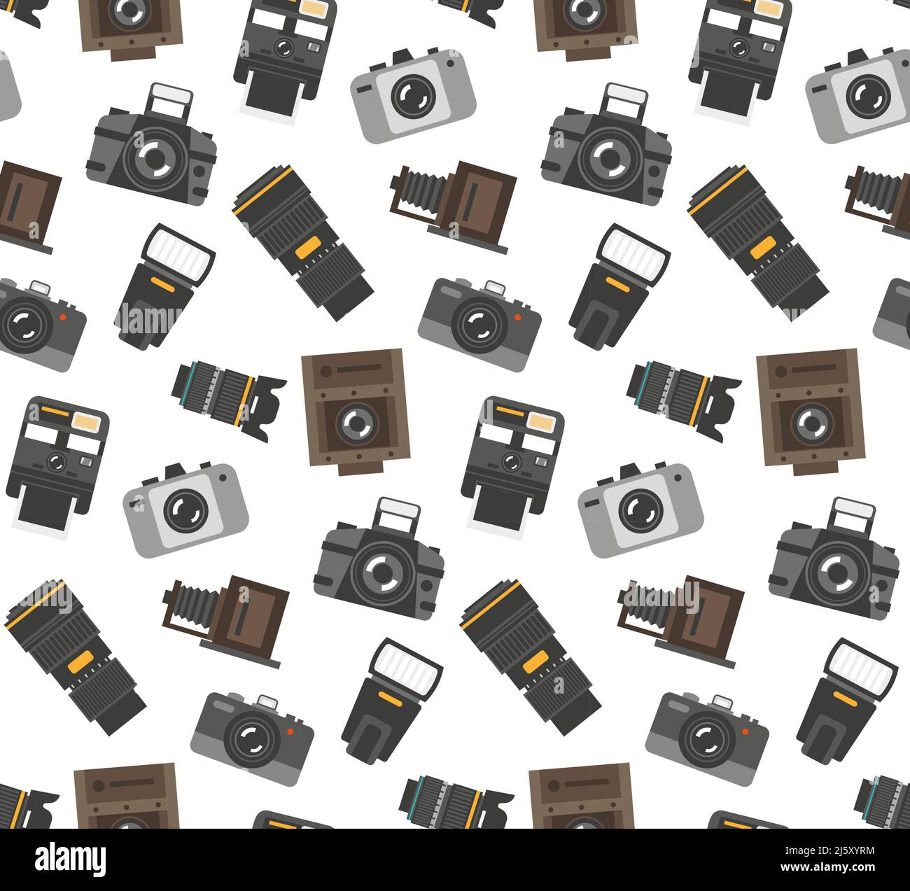 Gifts and gear for photographers wrap paper seamless pattern with
