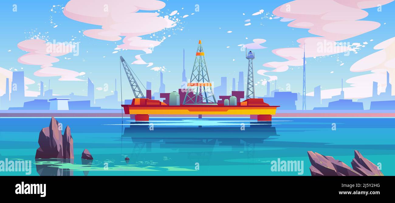 Continental shelf drilling Stock Vector Images Alamy