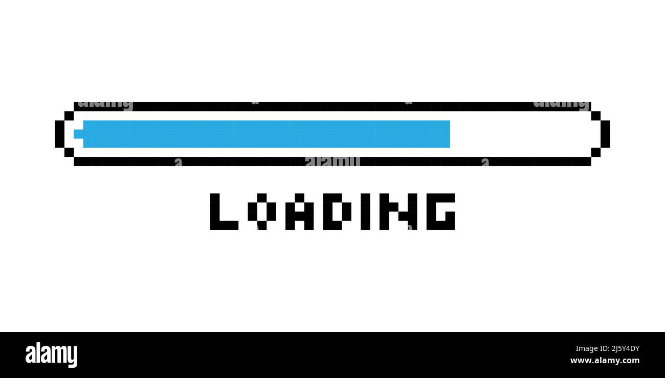 Loading bar pixel icon simple design Stock Vector Image & Art Alamy