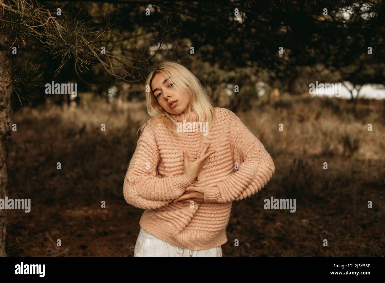 Young woman dancing in woods hi-res stock photography and images - Alamy