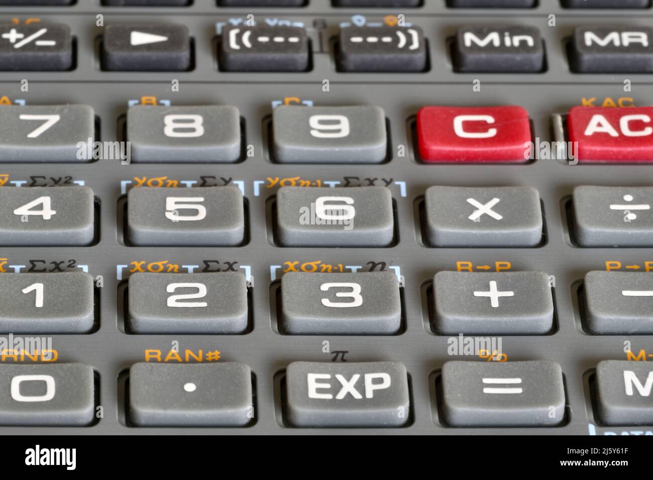 set of buttons with numbers on calculator Stock Photo Alamy