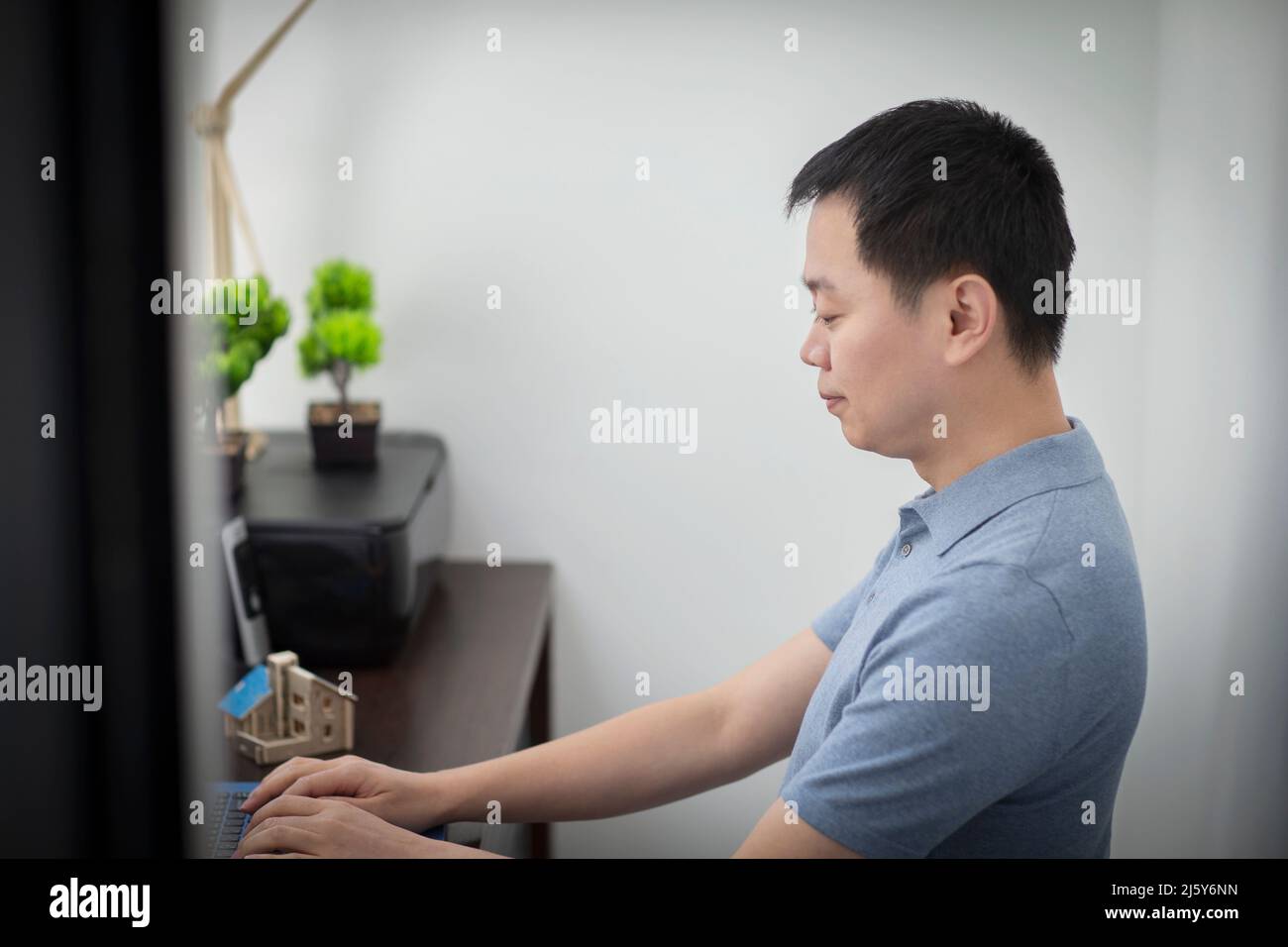 Male architect working in office Stock Photo