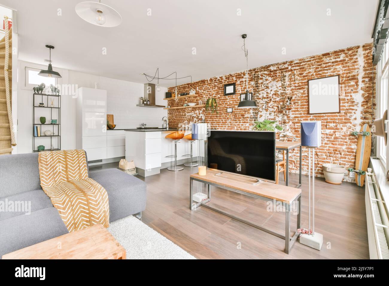 Sofa in sale front of tv
