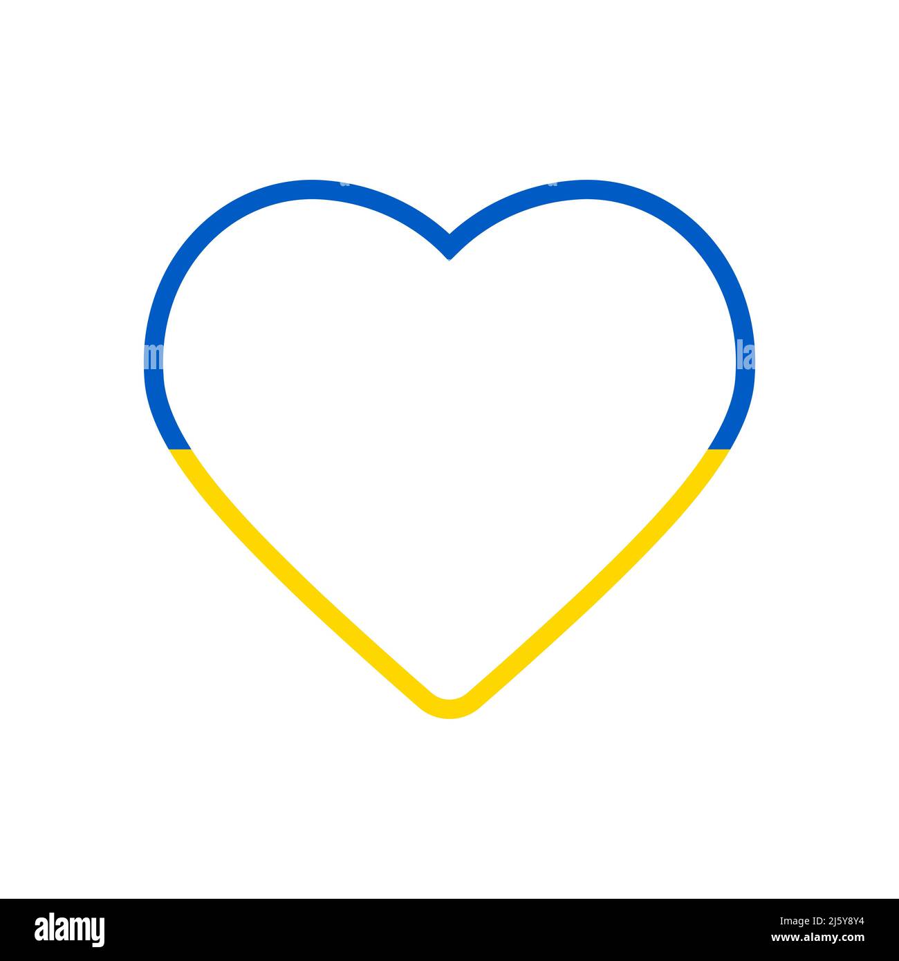 Heart Ukraine flag icon symbol Stock Vector