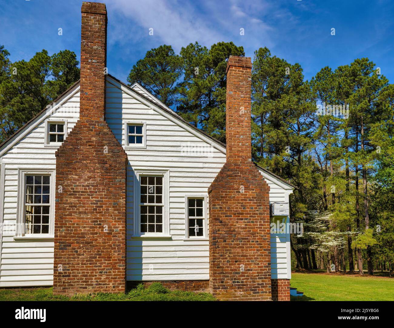Durham, North Carolina, USA - April 13, 2022:  The Bennehan House built between 1787 and 1799. Stock Photo