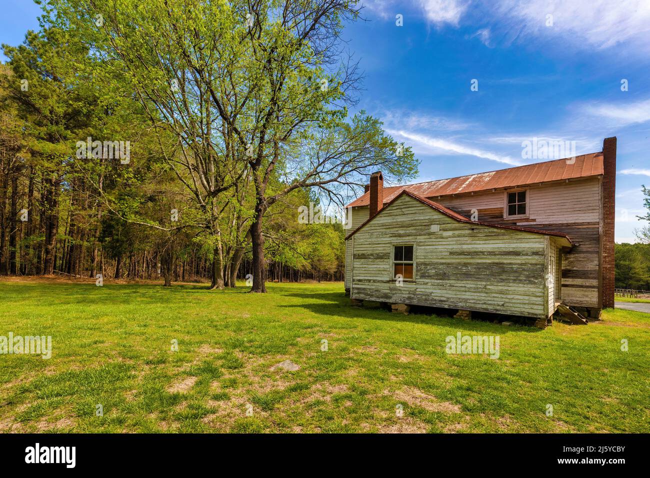 Durham, North Carolina, USA - April 13, 2022:  The Hart House.  Once a slave house then renovated by the Hart Family who were once slaves then became Stock Photo