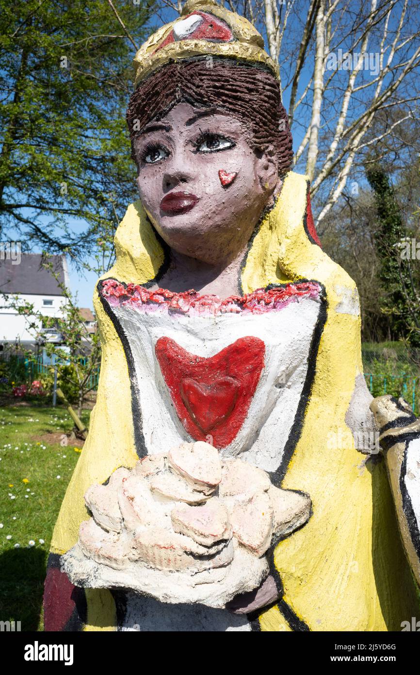 Character from Alice in Wonderland at the Mad Hatter's Tea Party, Cullybackey, Co. Antrim. Stock Photo
