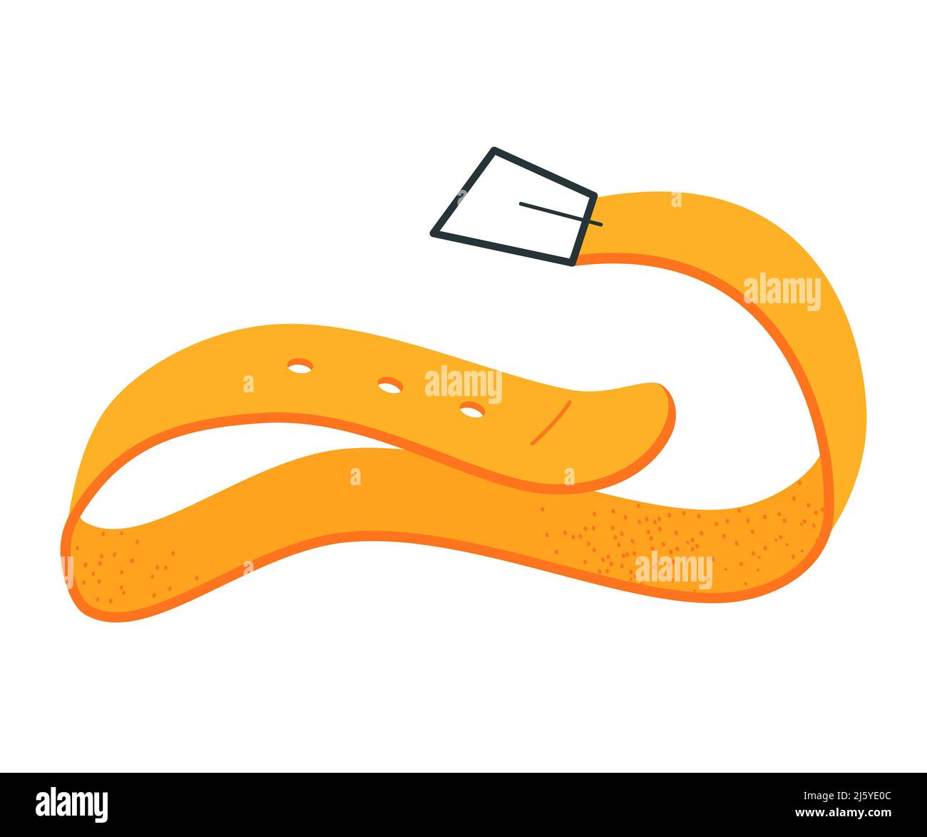 Leather belt - modern flat design single isolated object Stock Vector