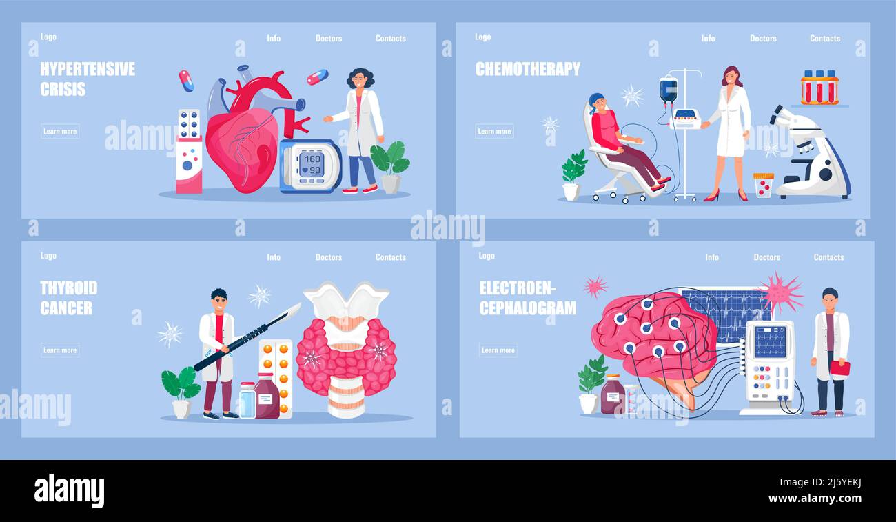 Cardiologist concept vector for medical homepages, websites