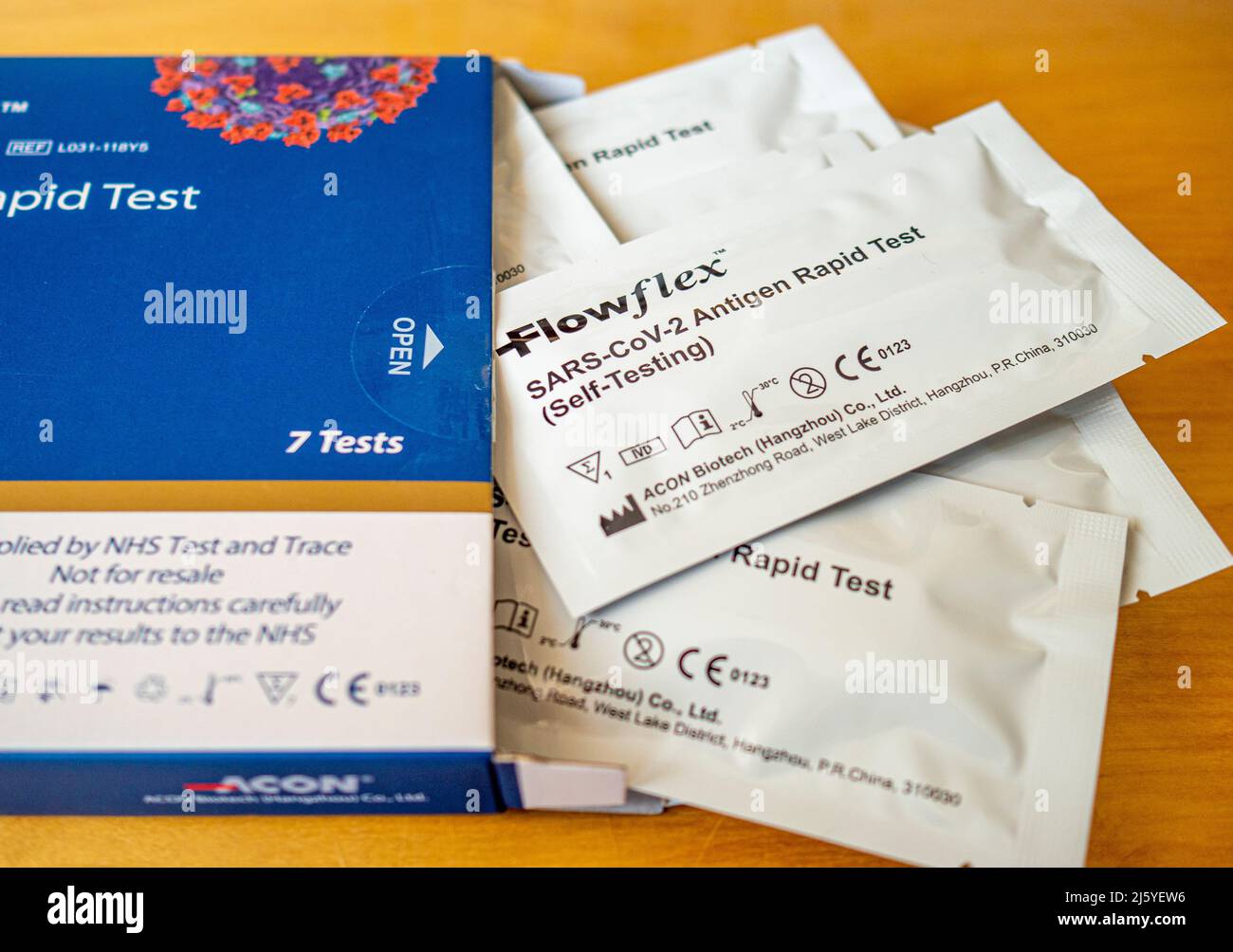 Covid19 Lateral Flow test kit, UK Stock Photo Alamy