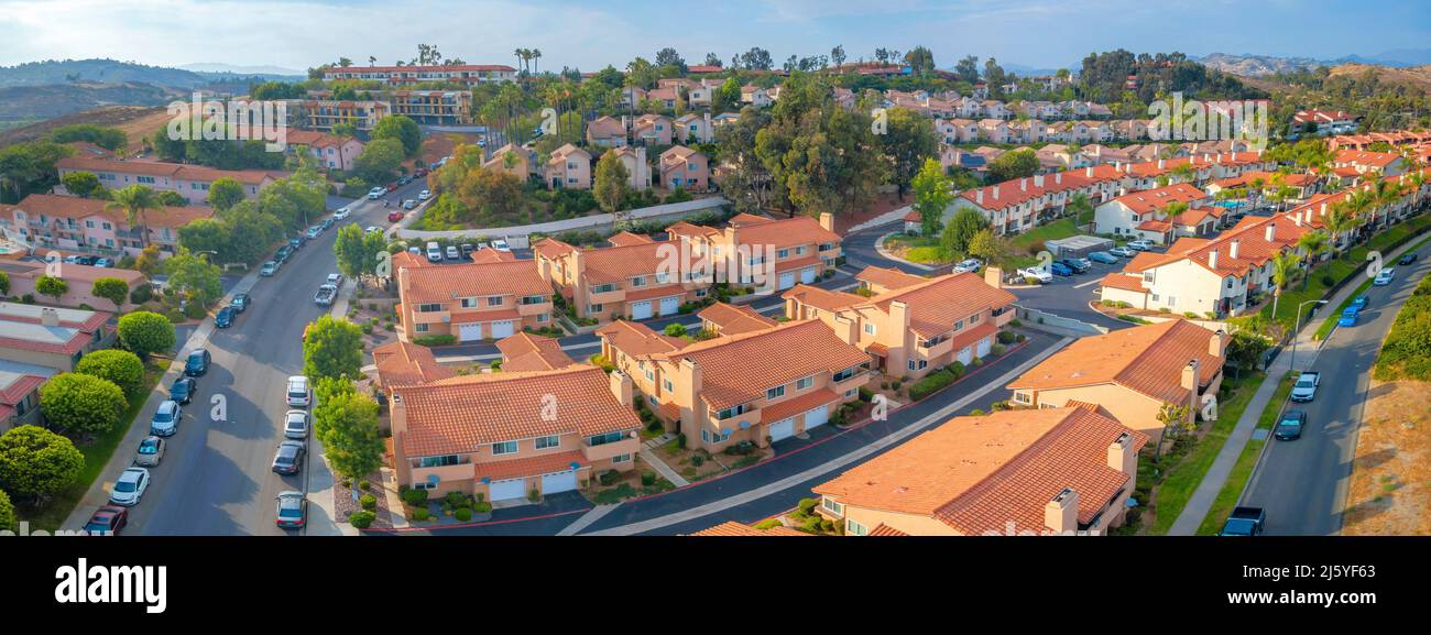 Single family and multifamily homes at Double Peak Park in San Marcos