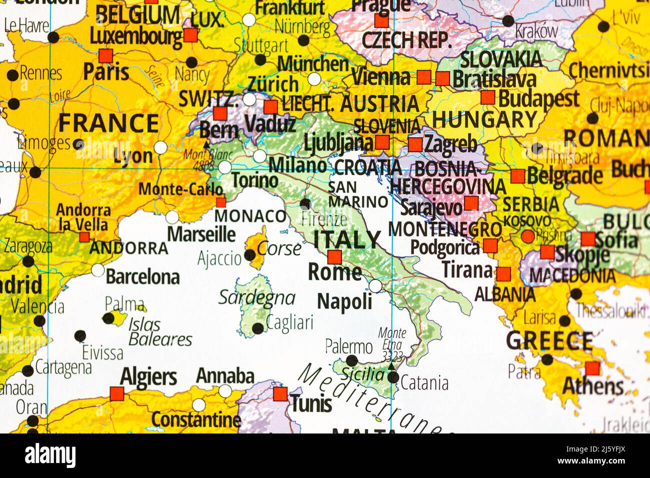 Italy map hi-res stock photography and images - Alamy