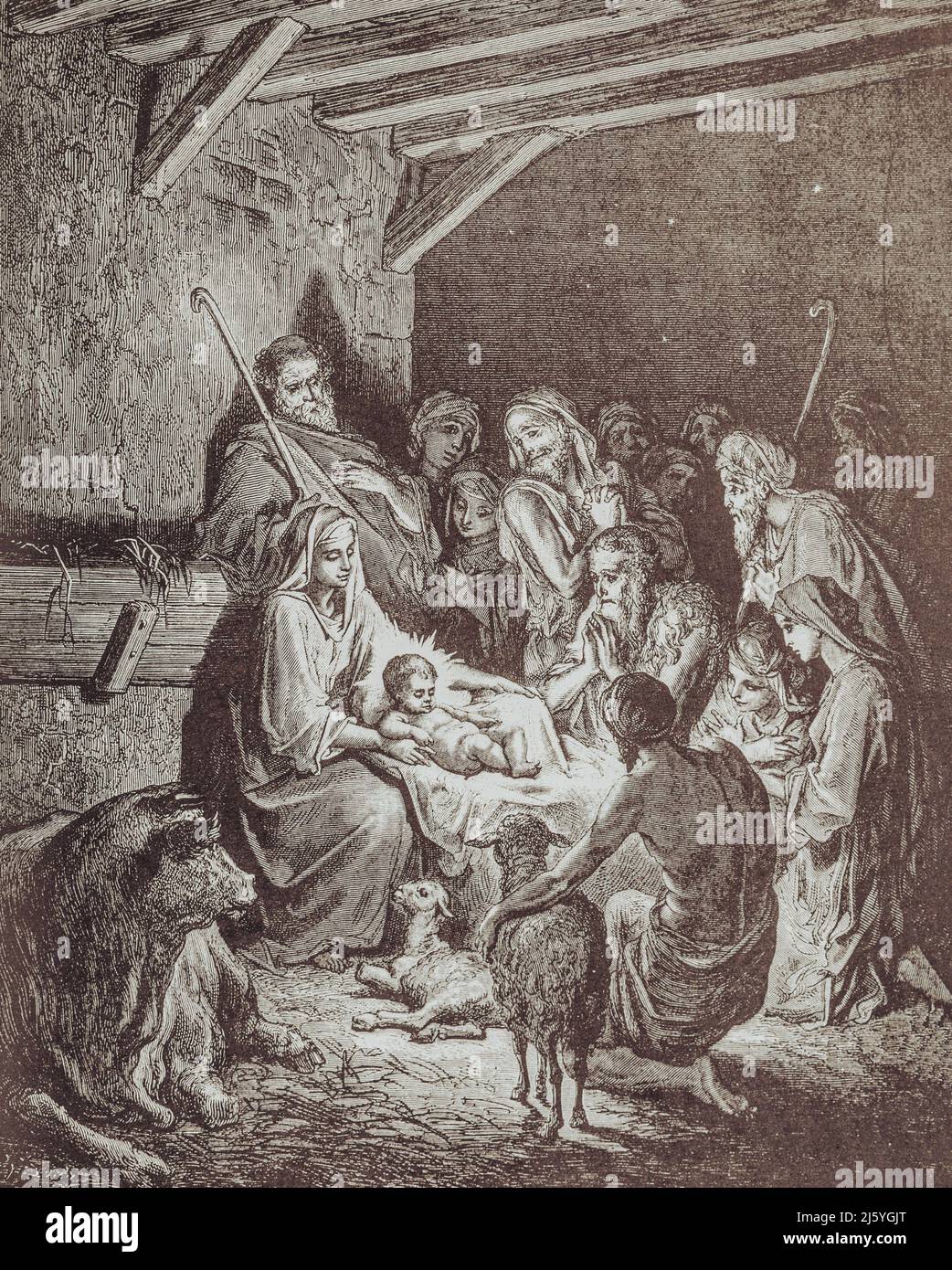 Graphic art from Gustave Dore published in The Holy Bible Stock Photo ...