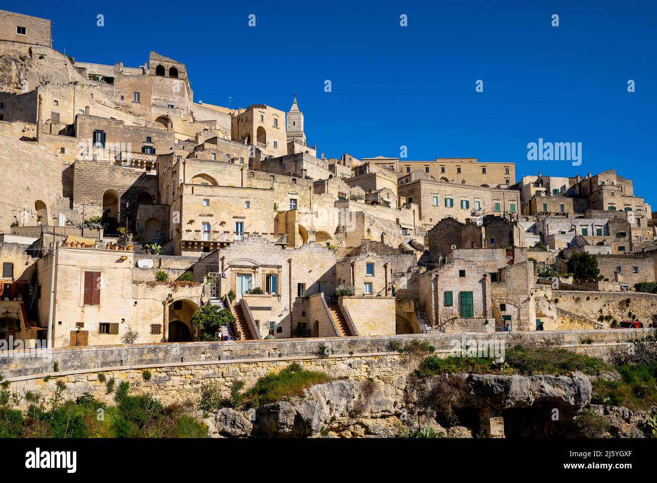 Sassi of Matera; Sasso Caveoso and Sasso Barisano with the Cathedral; Matera;  Basilicata; Italy Stock Photo - Alamy