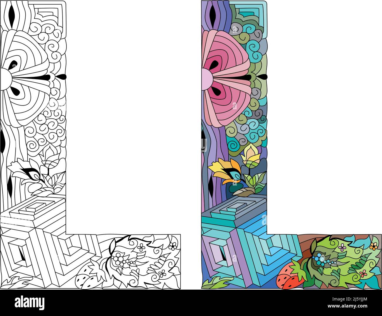 Engraved l Stock Vector Images - Alamy