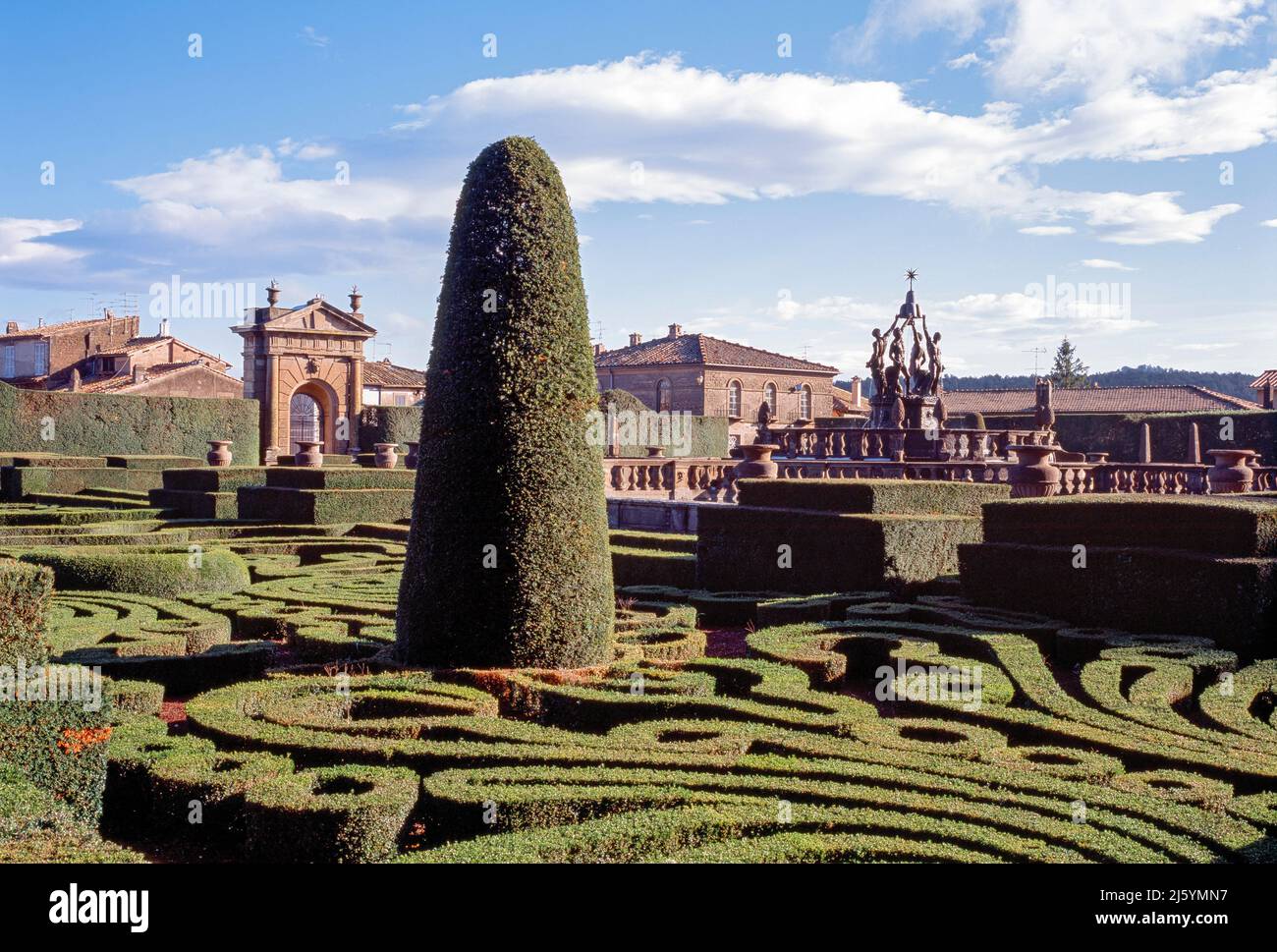 Bagnaia, Villa Lante, Gartenanlage, Wasserparterre mit Mohrenbrunnen