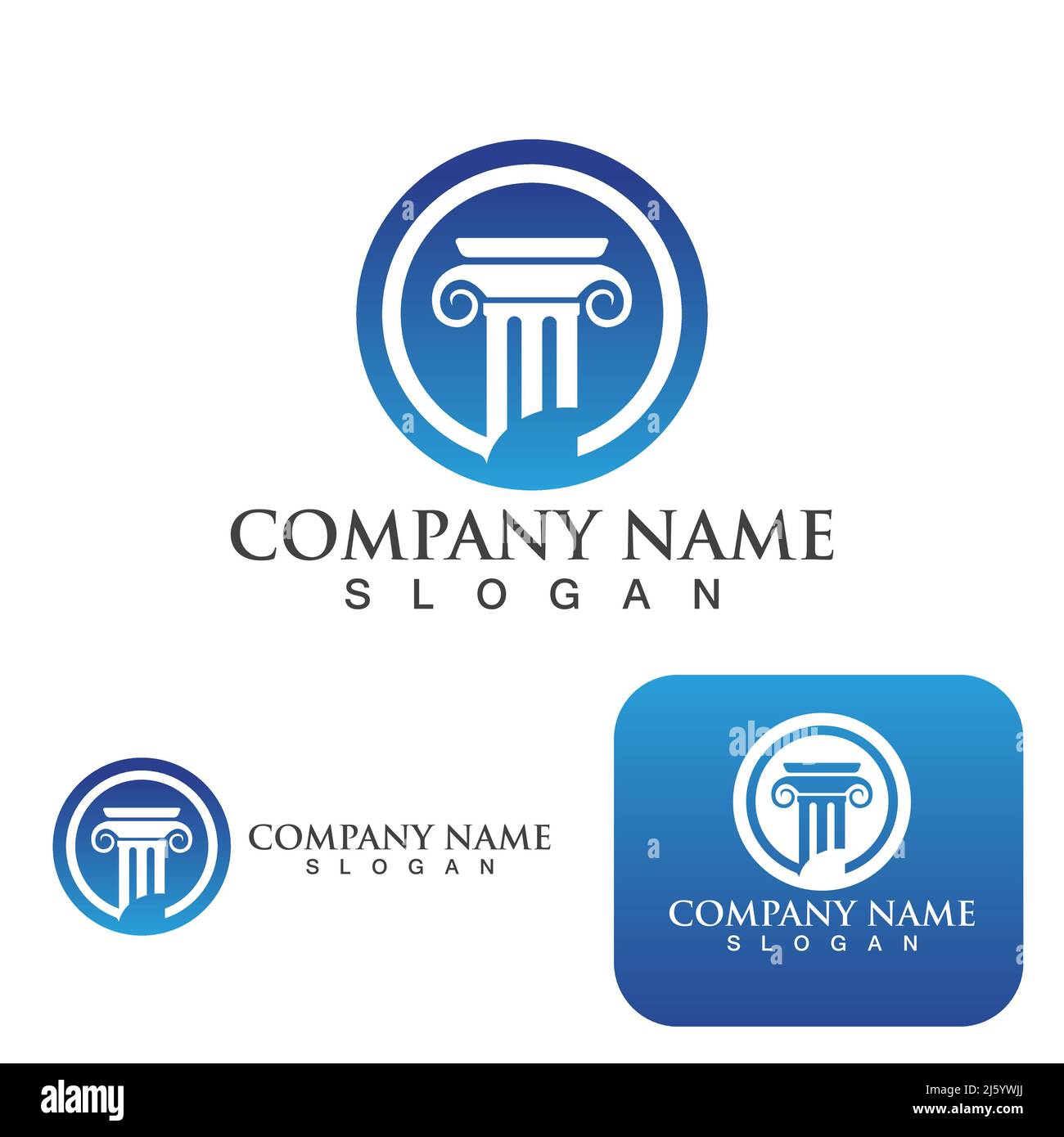 Pillar Logo and symbol vector Stock Vector
