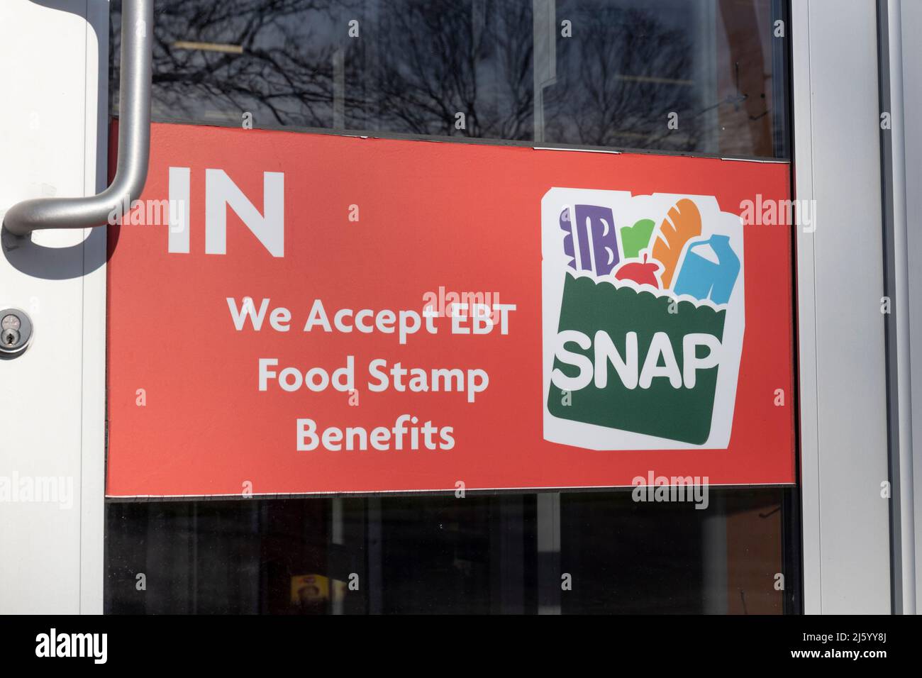 Chicago Circa April 2022 SNAP and EBT Accepted here sign. SNAP and
