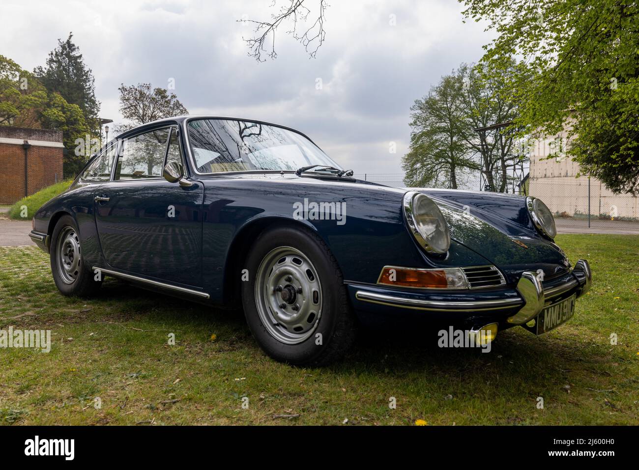 1965 Porsche 911 2.0 Coupe ‘MMU 911C’ on display at the April Scramble held at the Bicester Heritage Centre on the 23rd April 2022 Stock Photo
