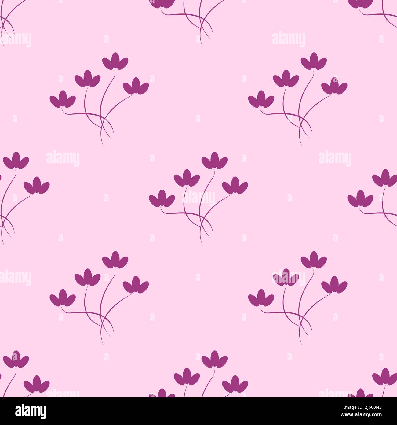 Beautiful abstract flowers isolated on pink background is in Seamless ...