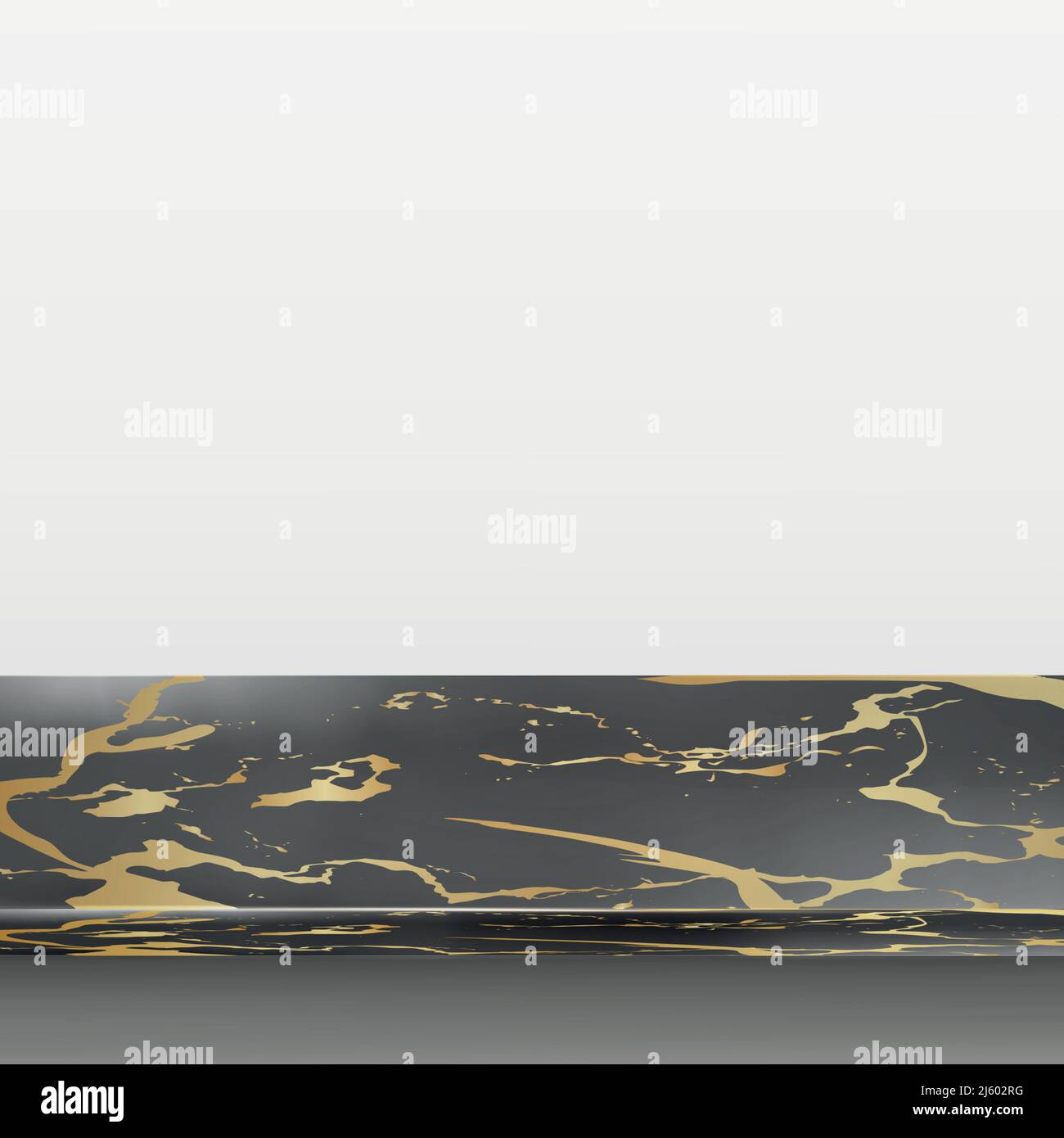 Dark yellow stone table top on white background - Vector illustration Stock Vector